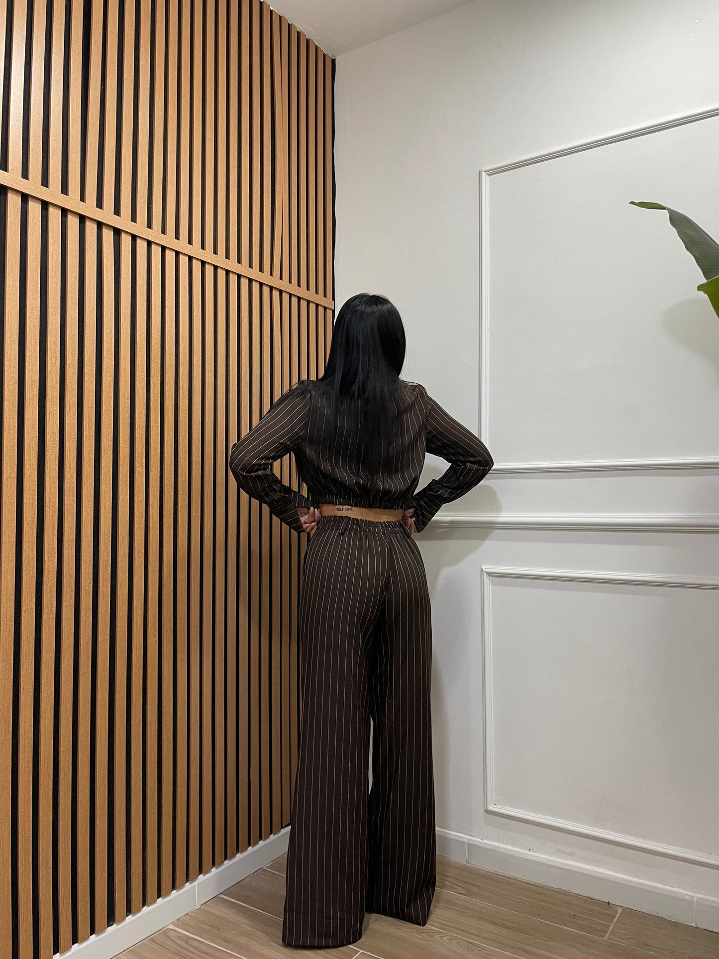 Tailleur gessato Lavinia