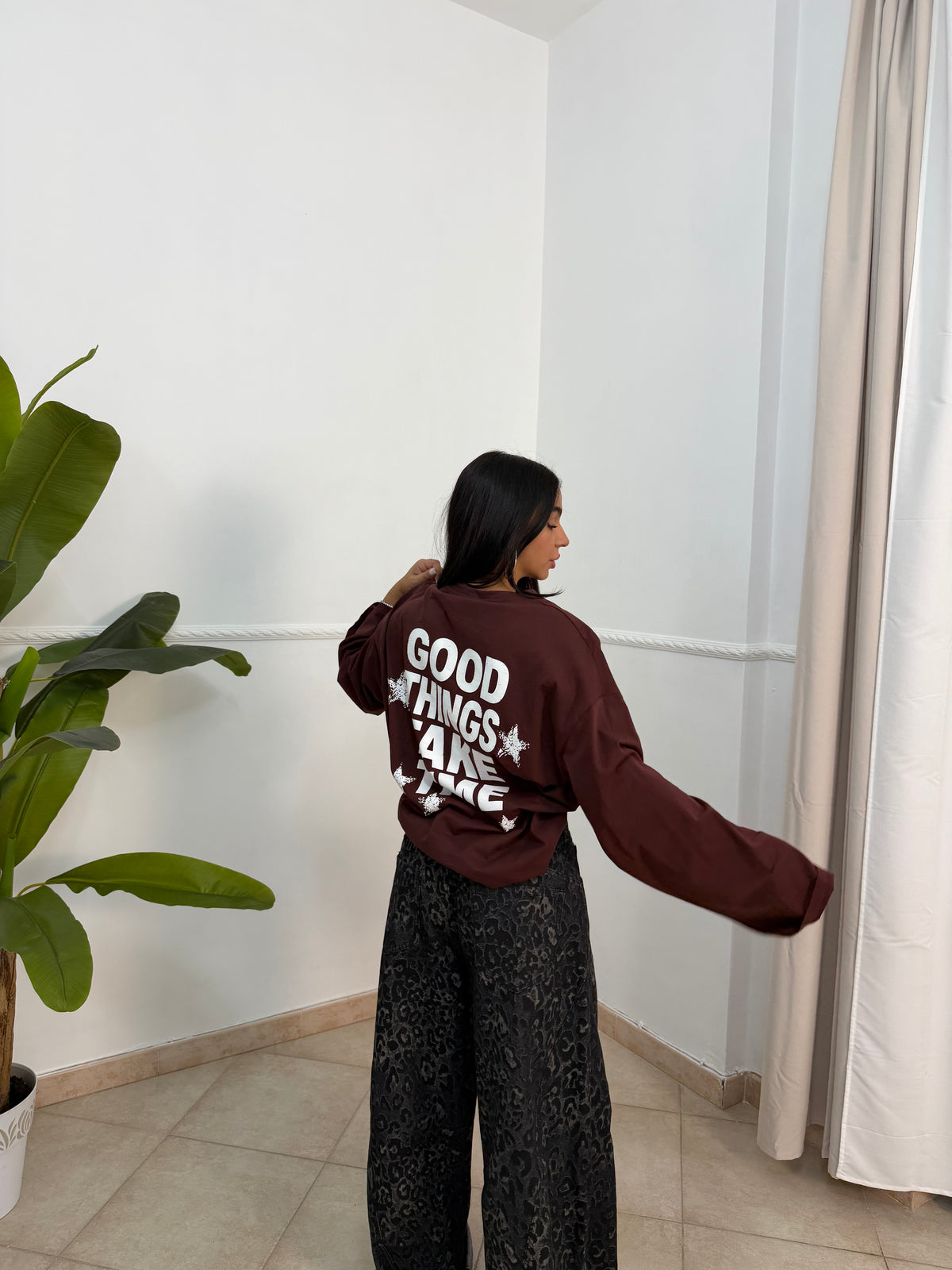 T-shirt long sleeve TIME