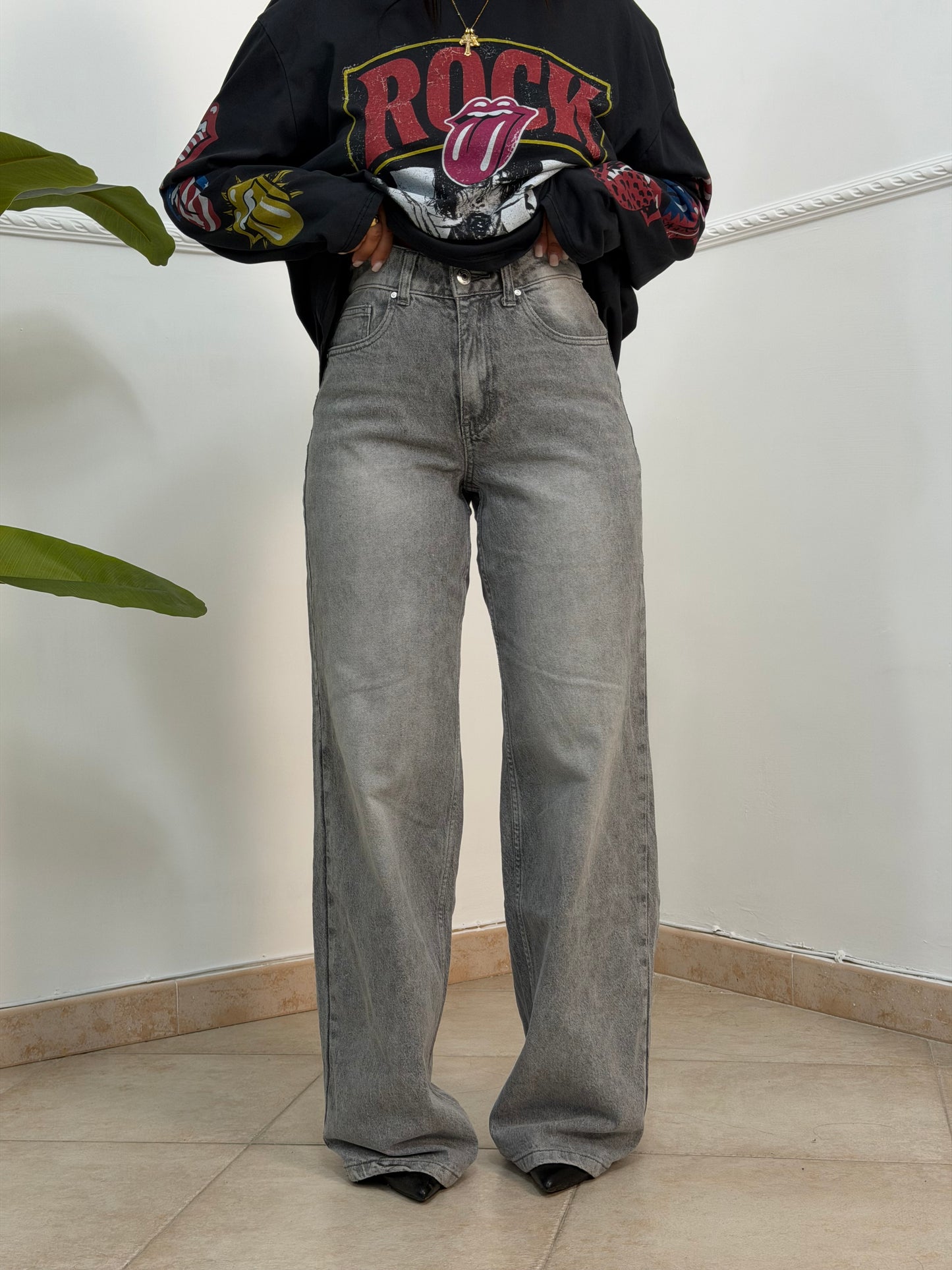 Jeans wideleg light Grey