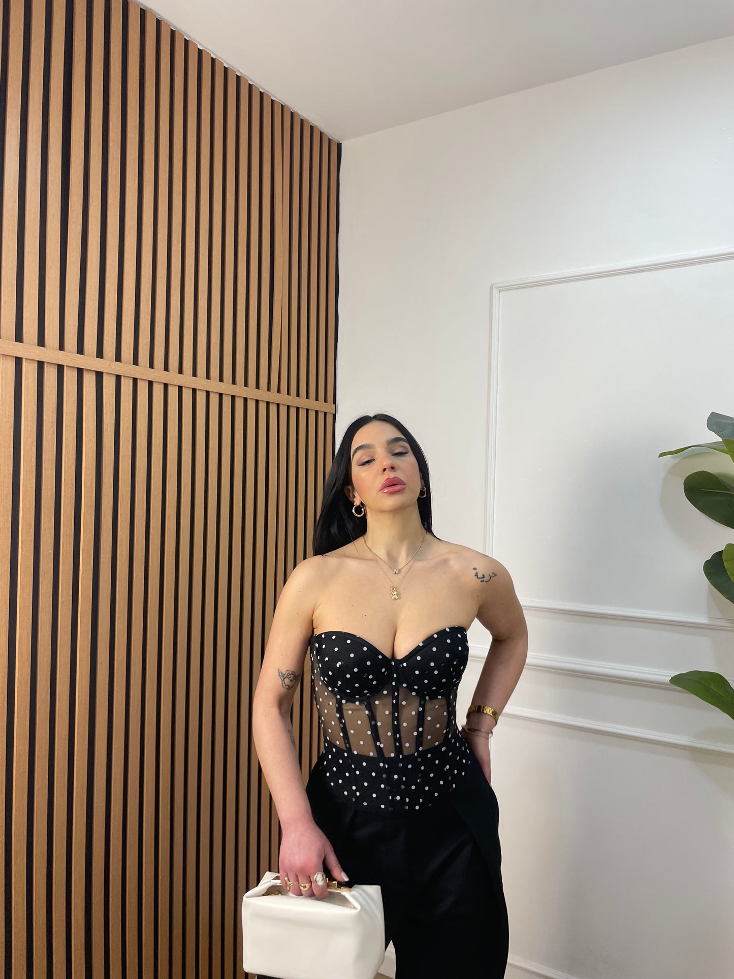 Corsetto pois trasparenza