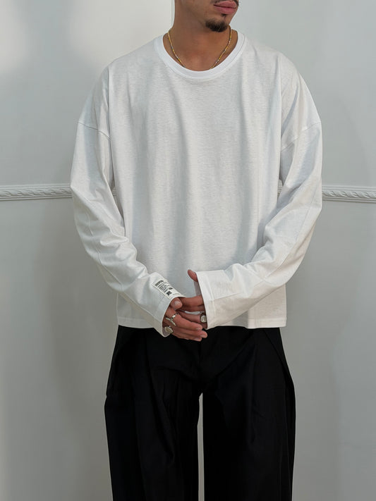 Longsleeve label white