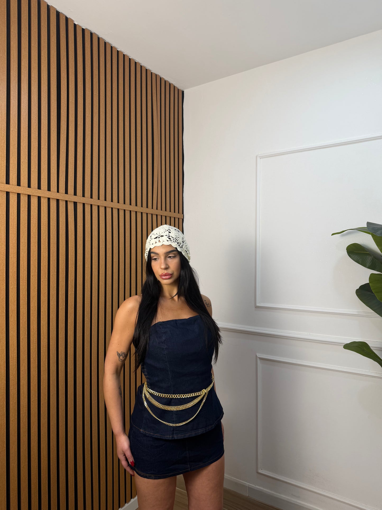 coordinato demin fascia
