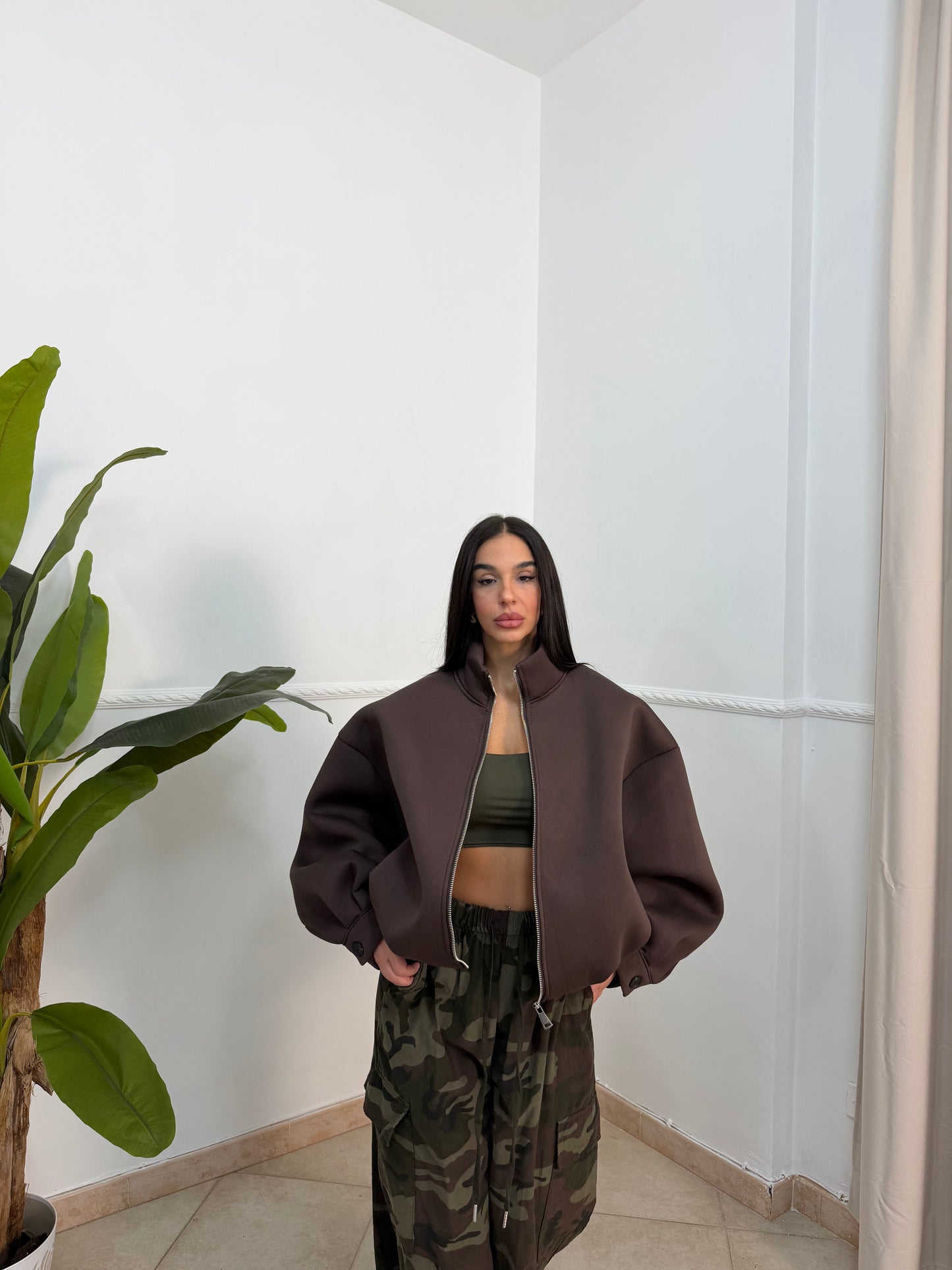 Pantalone camo costine