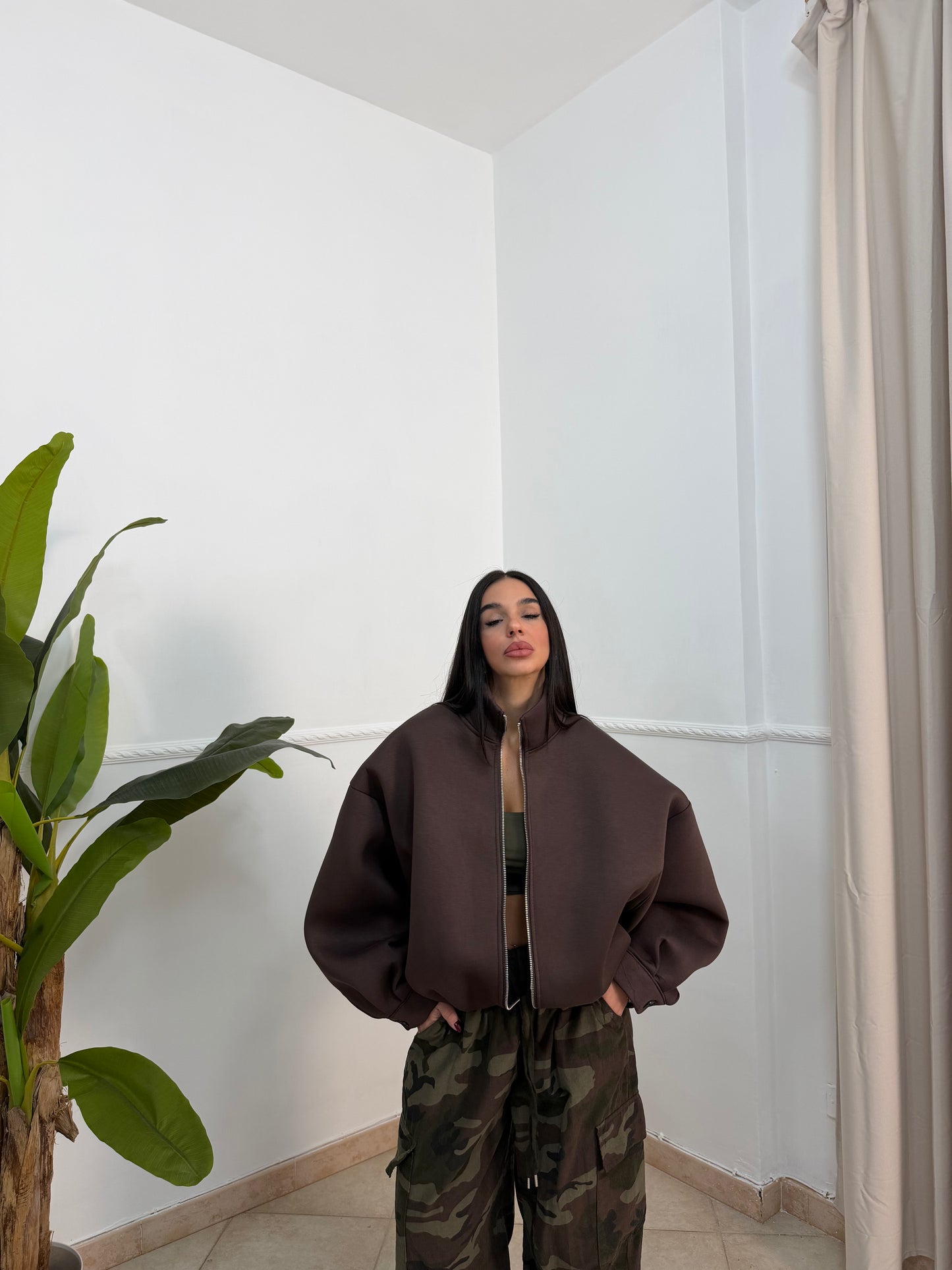 Pantalone camo costine