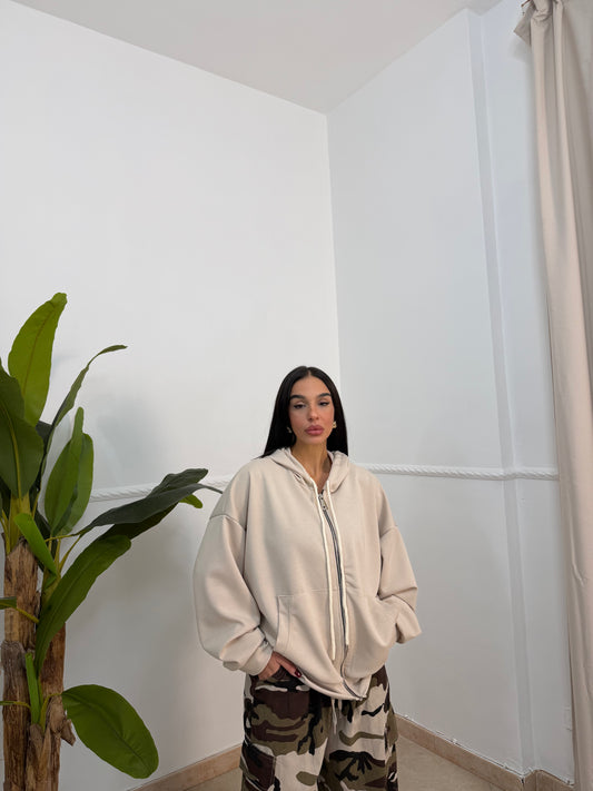 Felpa oversize zip