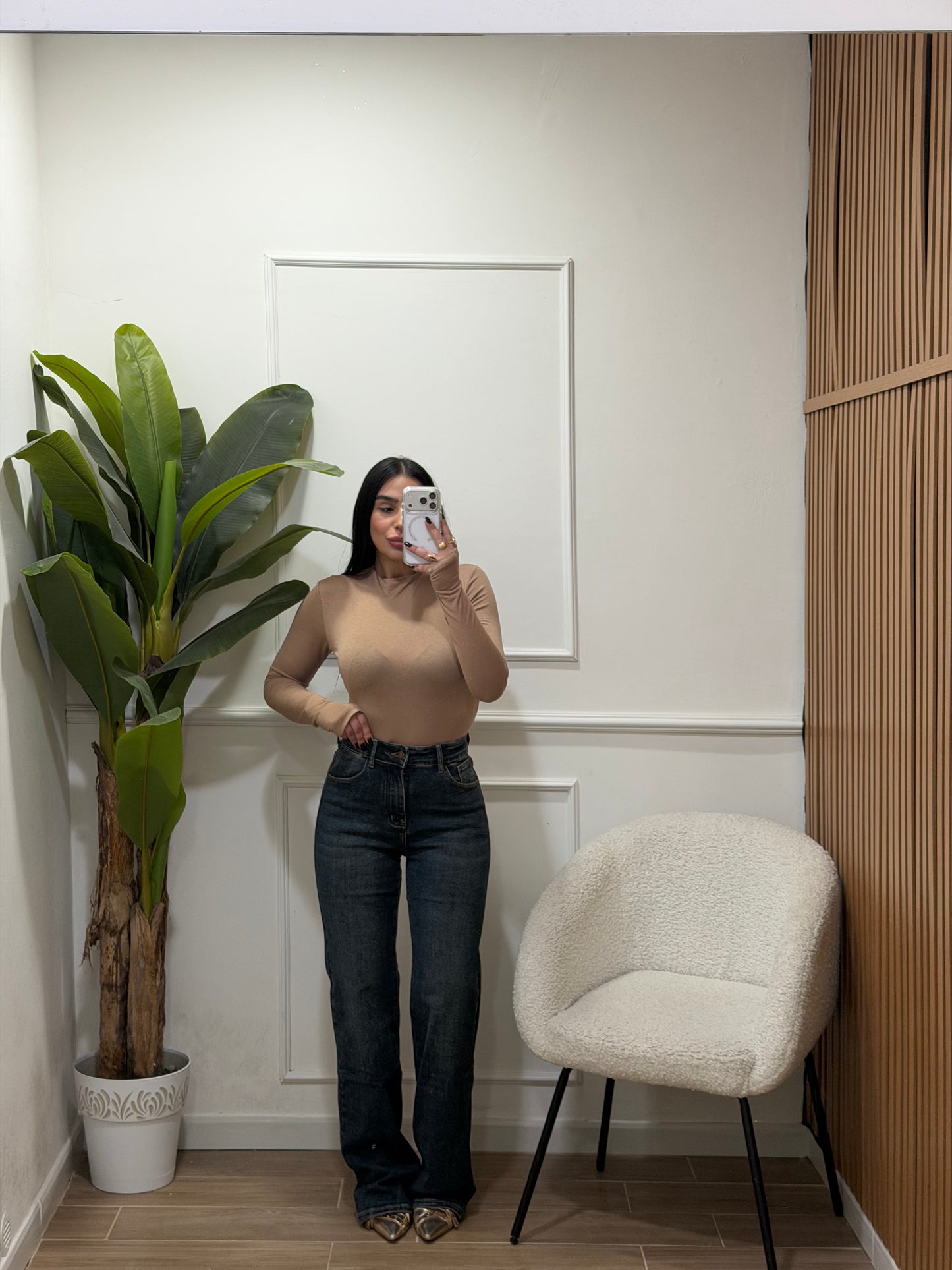 jeans gamba dritta sfumati beige