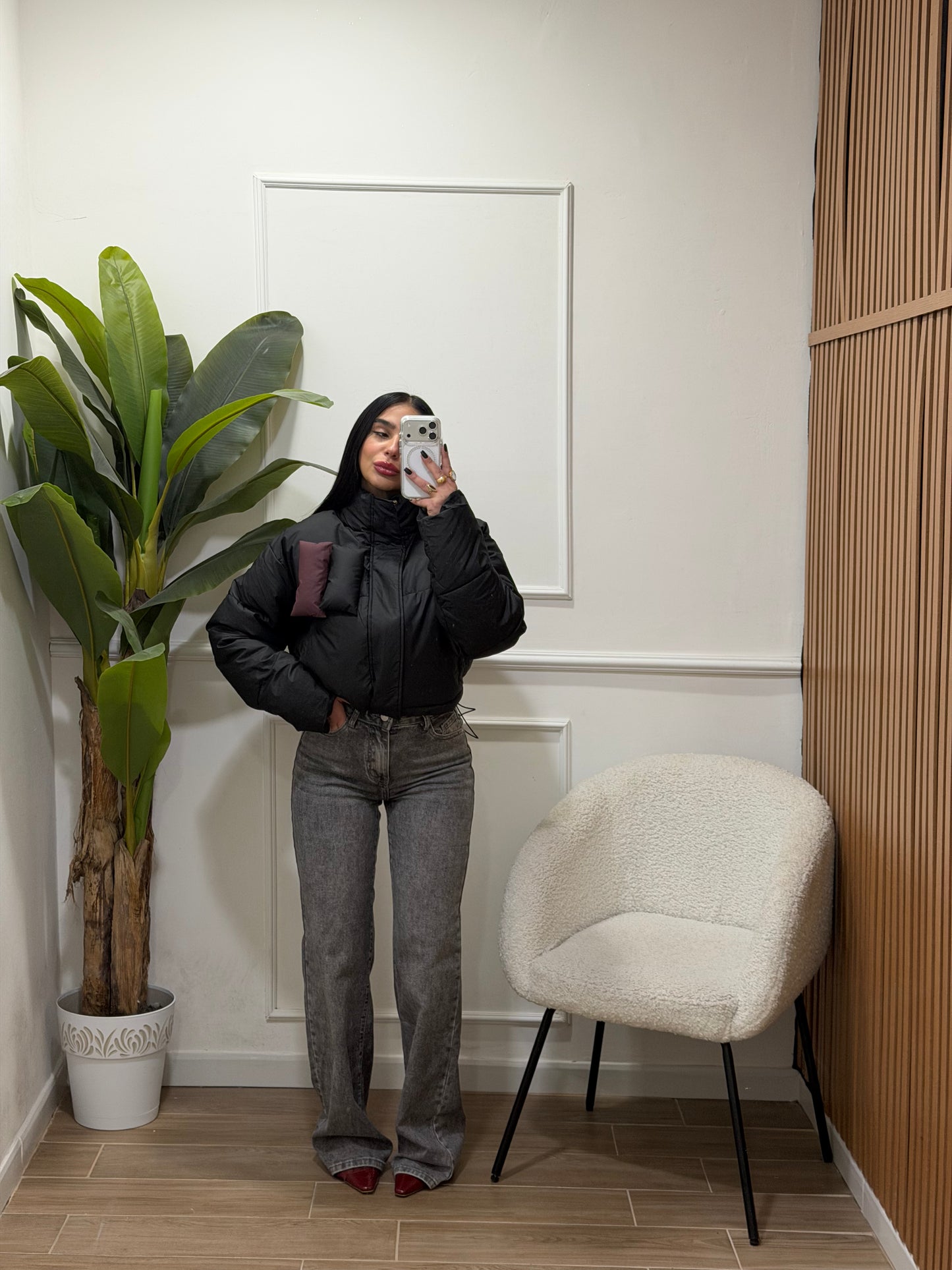 bomber mezzo collo toppe strappo