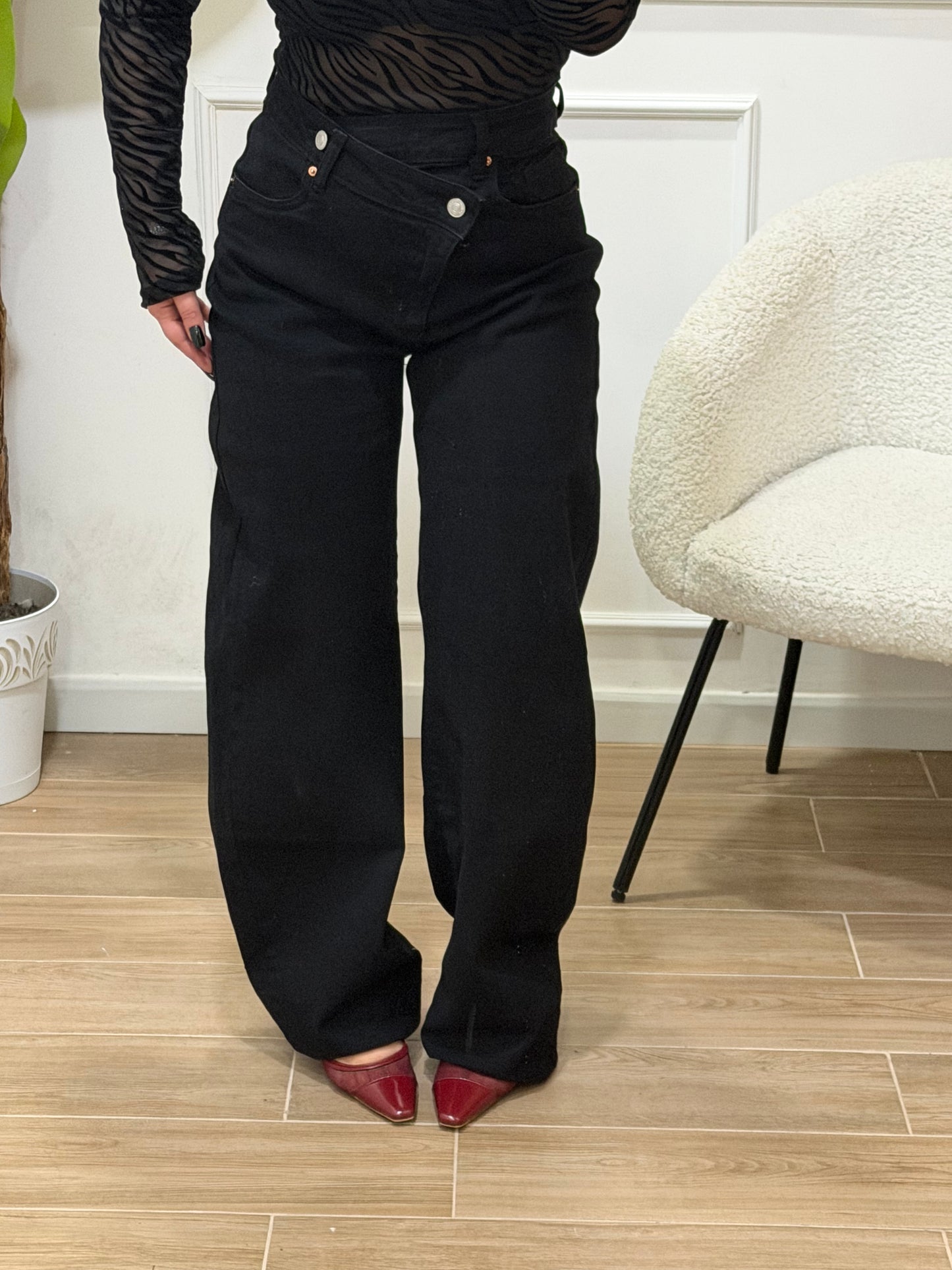 jeans balloon black asimmetrico