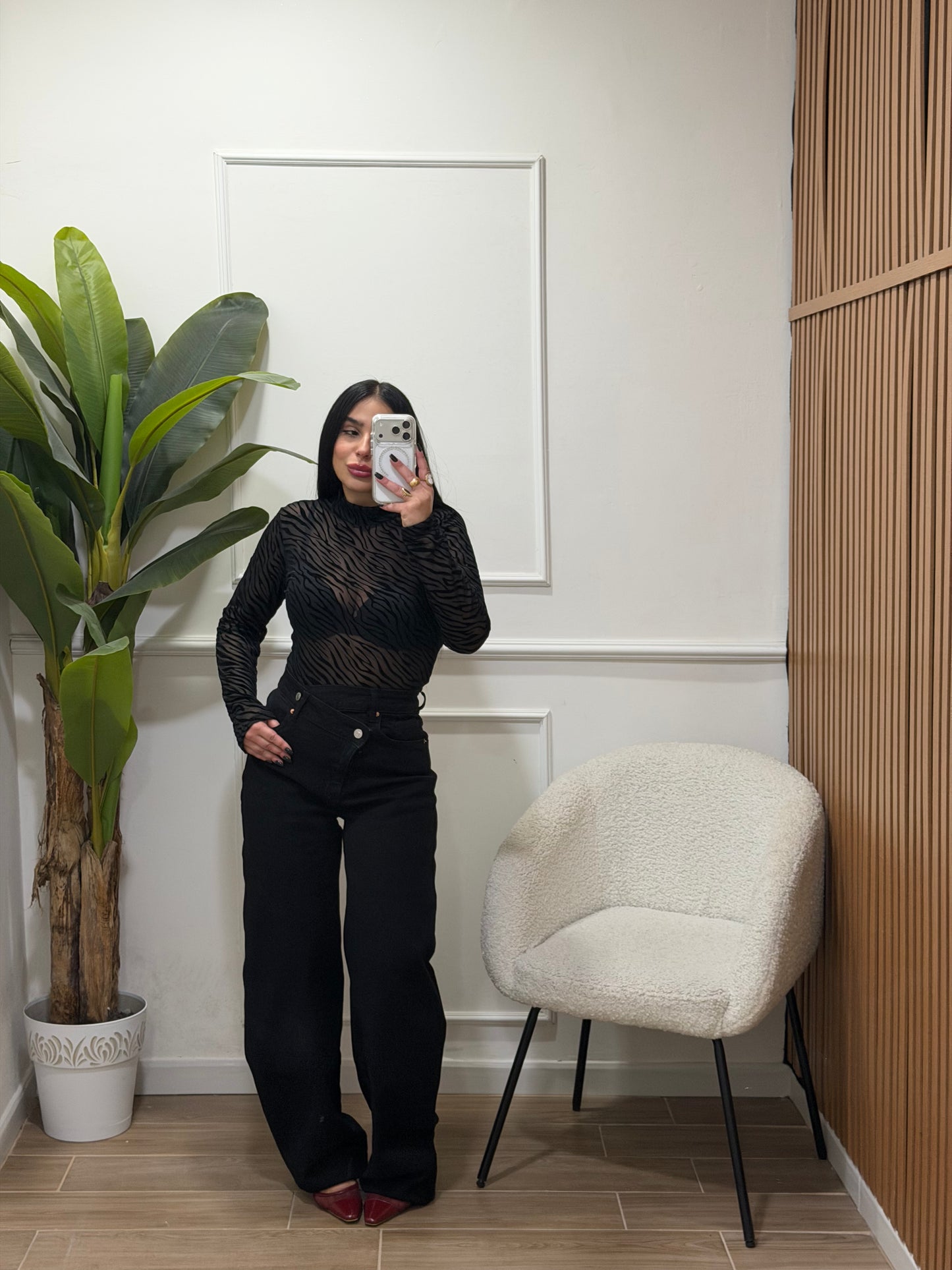 jeans balloon black asimmetrico