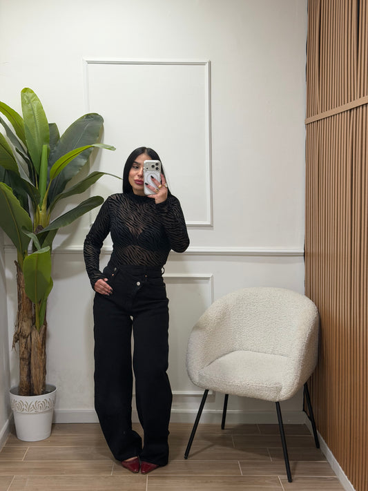 jeans balloon black asimmetrico