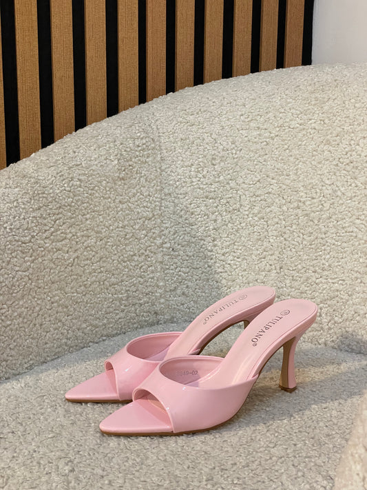 sandalo punta lucido pink