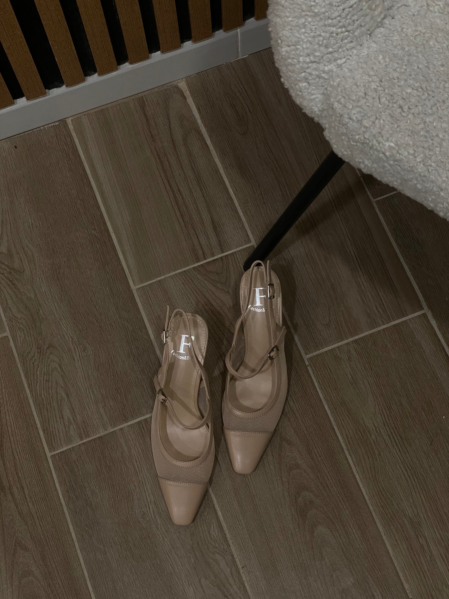 décolleté slingback punta quadrata