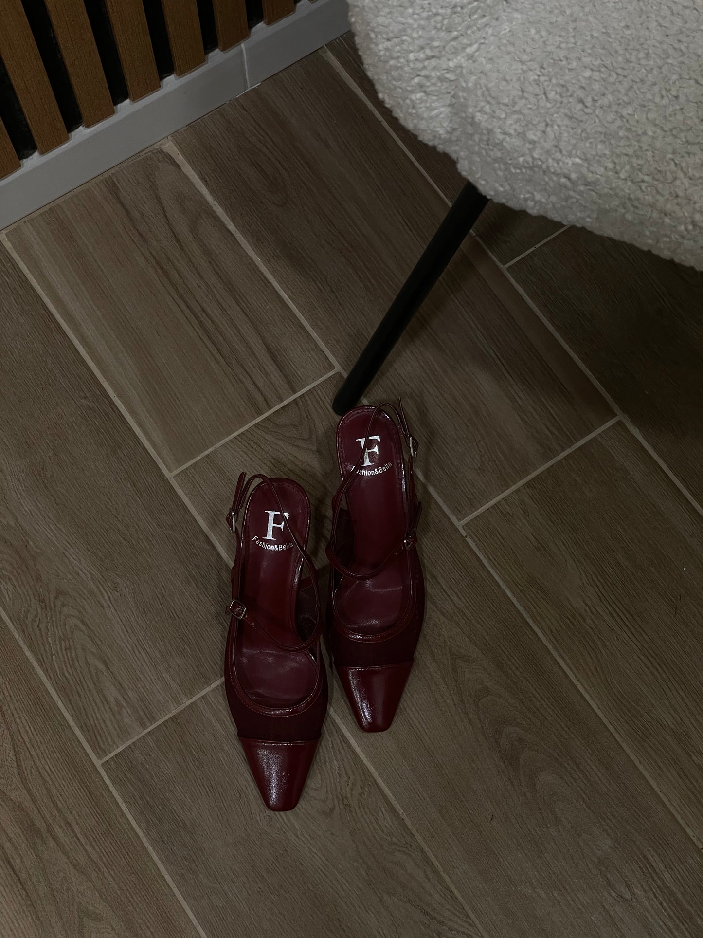 décolleté slingback punta quadrata