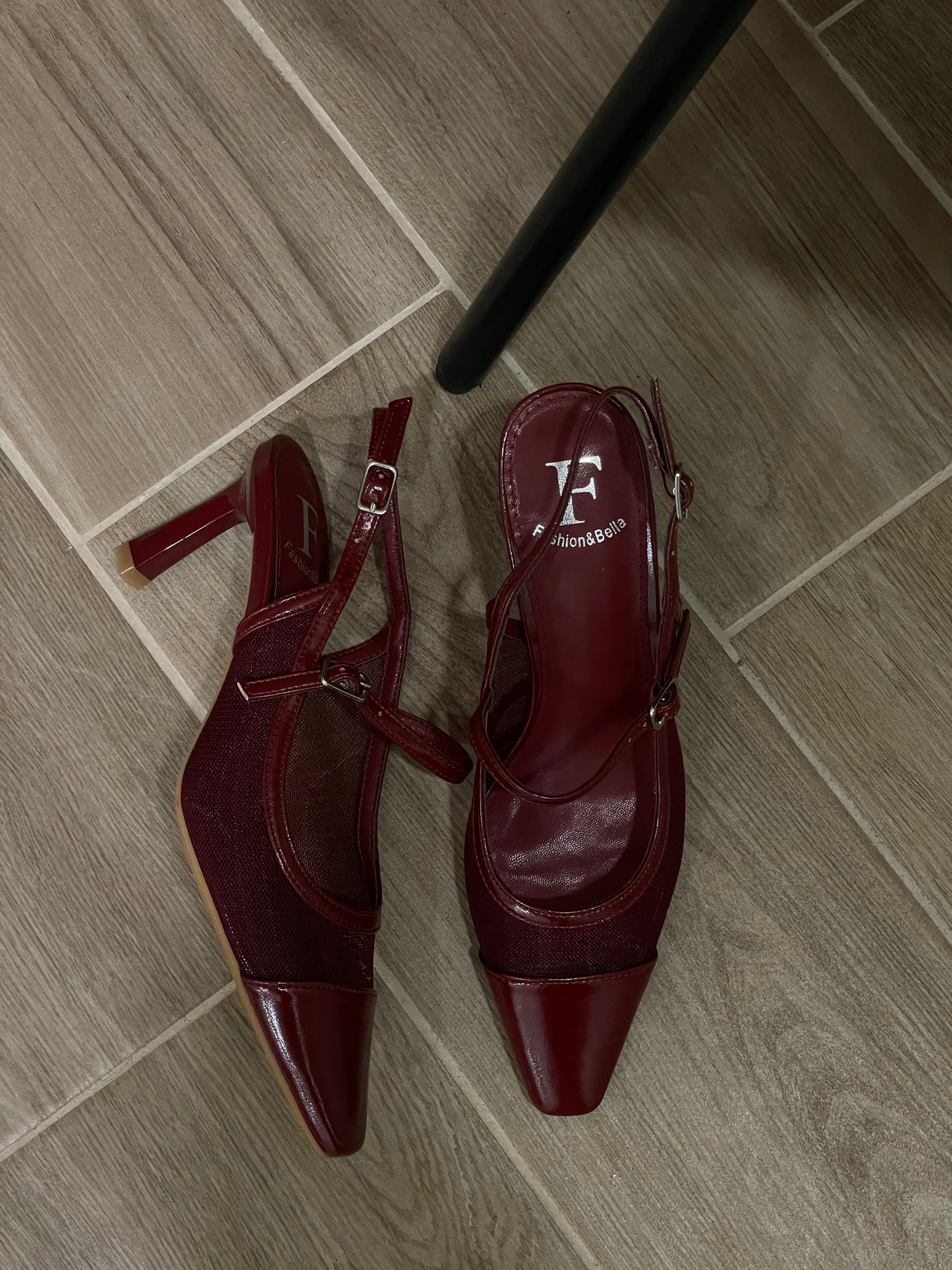 décolleté slingback punta quadrata